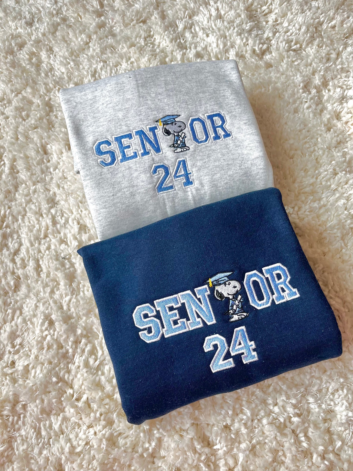 Senior Diploma Noopie-White Dog Sweatshirt