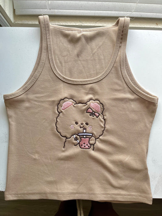 Boba Bear Crop Tank