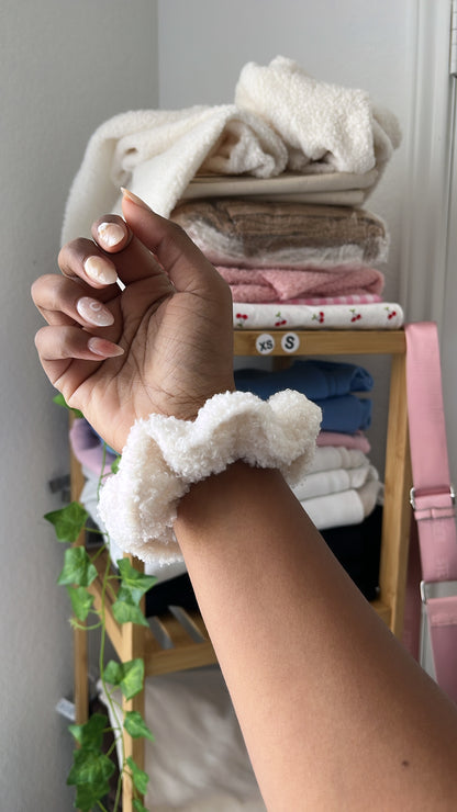 Cozy Ivory Handmade Scrunchies