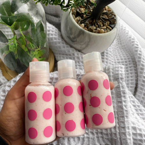 Pokadot Pink Body Shimmer Lotion