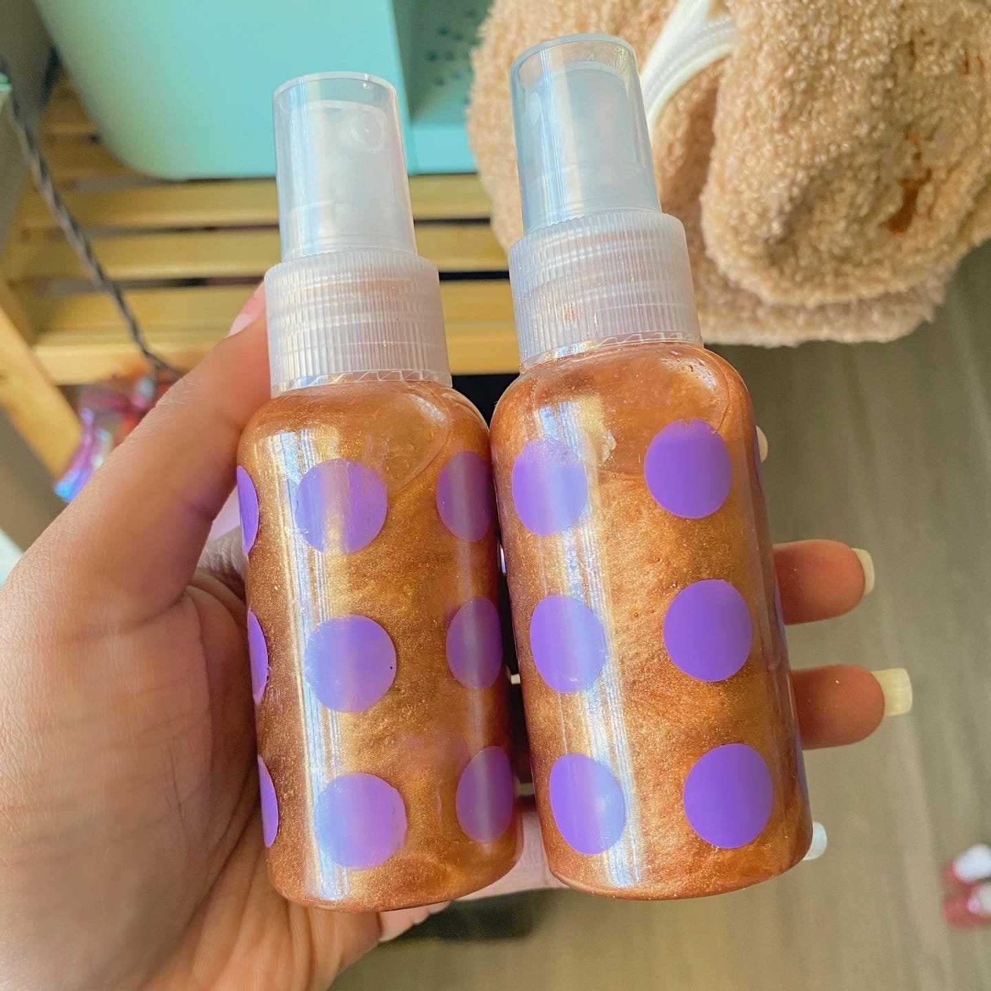 Pokadot Purple Raspberry Body Shimmer Spray