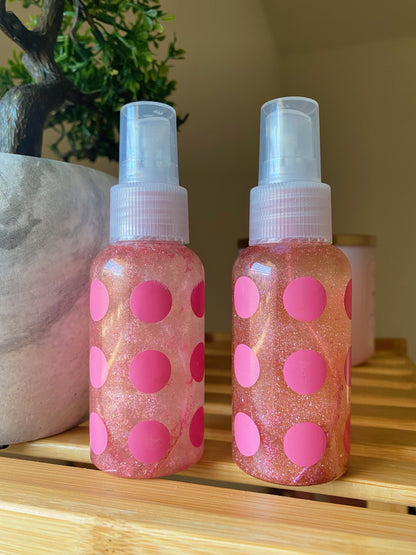 Pokadot Pink Raspberry Body Shimmer Spray